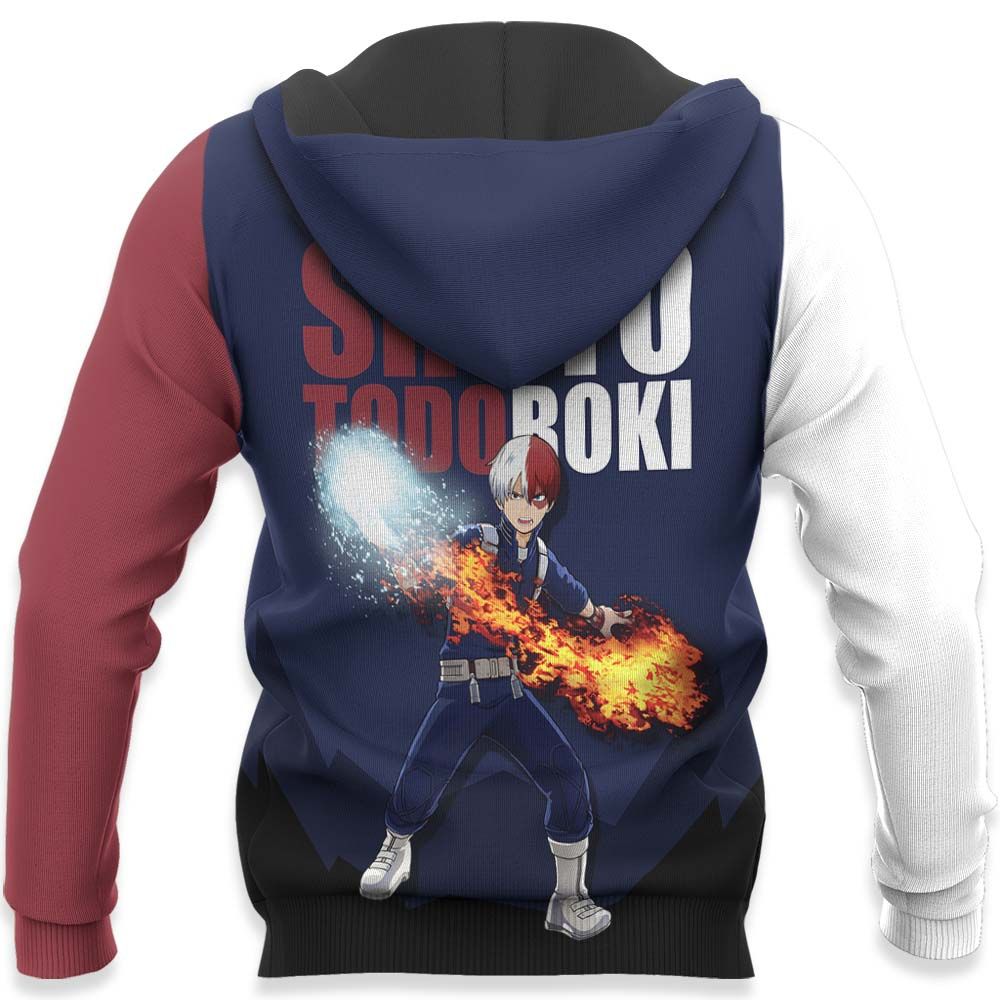 Shoto Todoroki Ice &amp; Fire Anime Hoodie Shirt