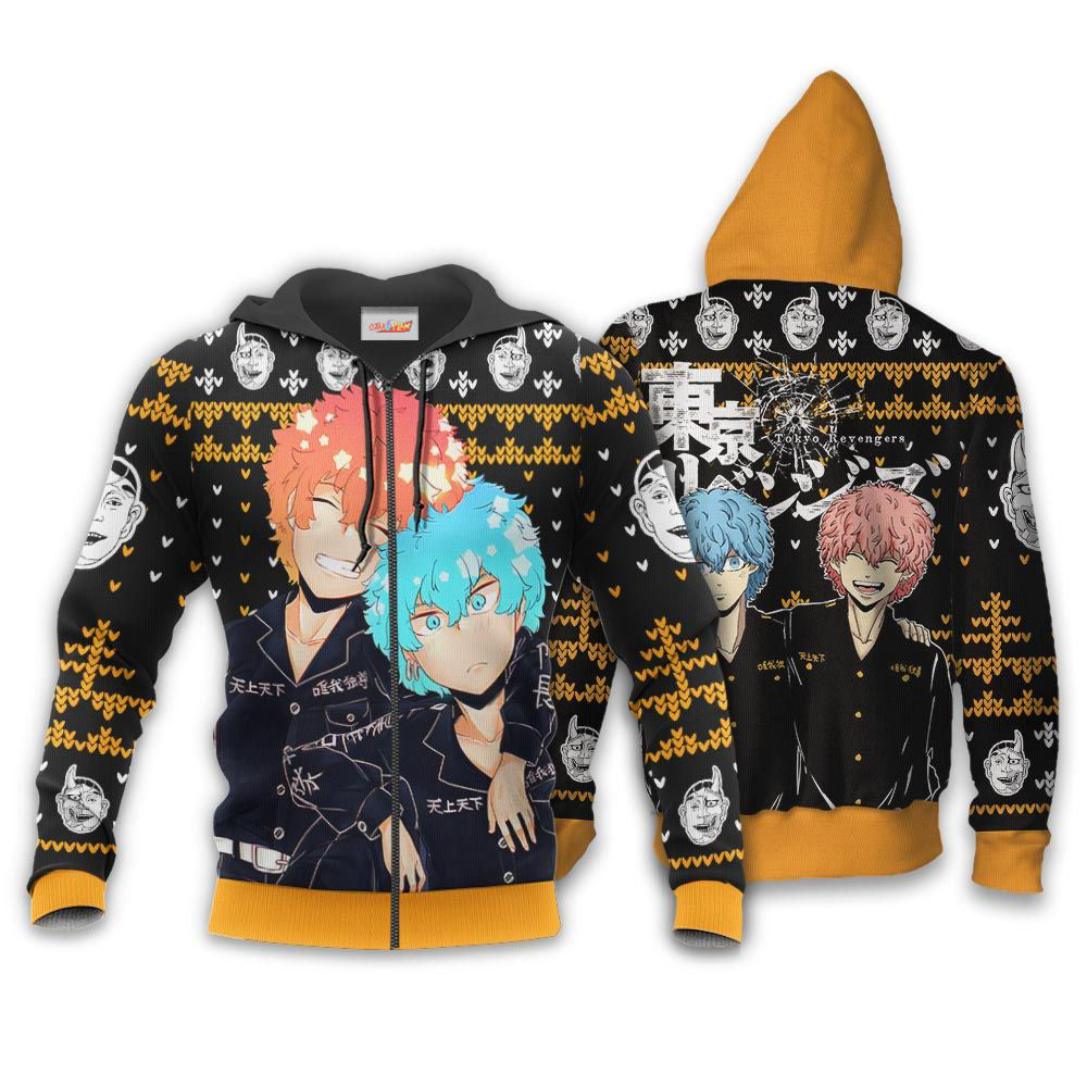 Souya Kawata And Nahoya Kawata Ugly Christmas Sweater Tokyo Revengers Hoodie Shirt