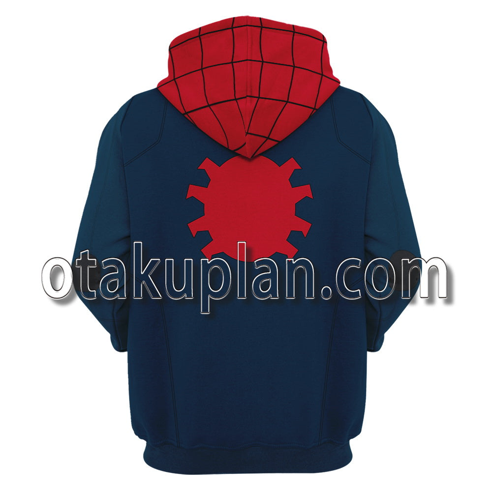 Spider Hero Across the Spider Verse Great Responsibility Suit Cosplay Hoodie