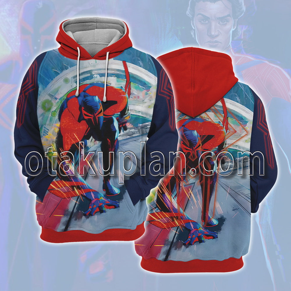 Spider Hero Across The Spider Verse Miguel O Hara Chase Miles Cosplay Hoodie