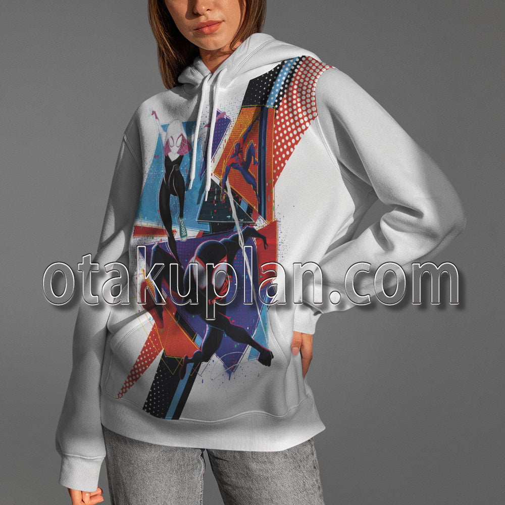 Spider Hero Across The Spider Verse Miles Gwen Stacy Miguel Cosplay Hoodie