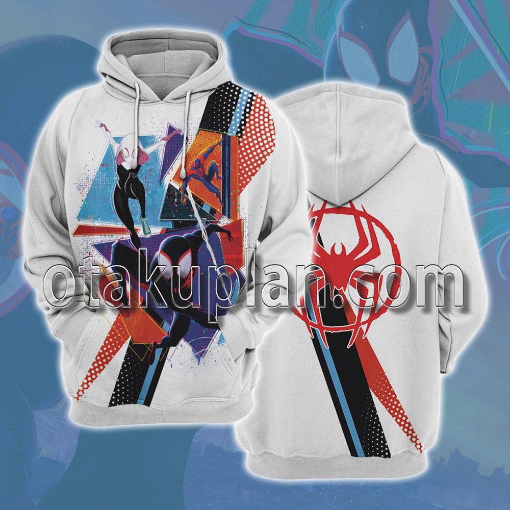 Spider Hero Across The Spider Verse Miles Gwen Stacy Miguel Cosplay Hoodie