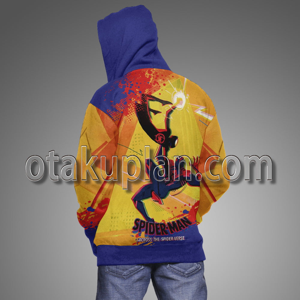 Spider Hero Across the Spider Verse Miles Morales Miguel O Hara Inkjet Style Hoodie