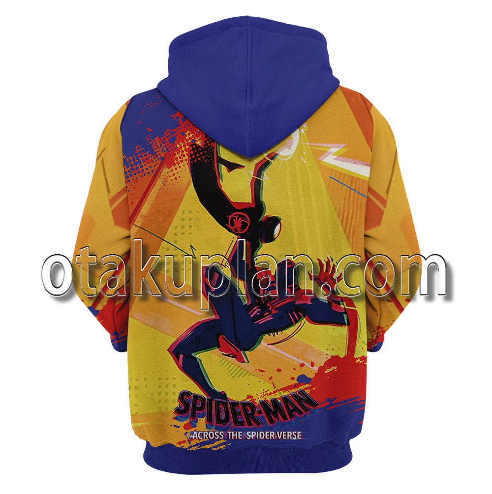 Spider Hero Across the Spider Verse Miles Morales Miguel O Hara Inkjet Style Hoodie