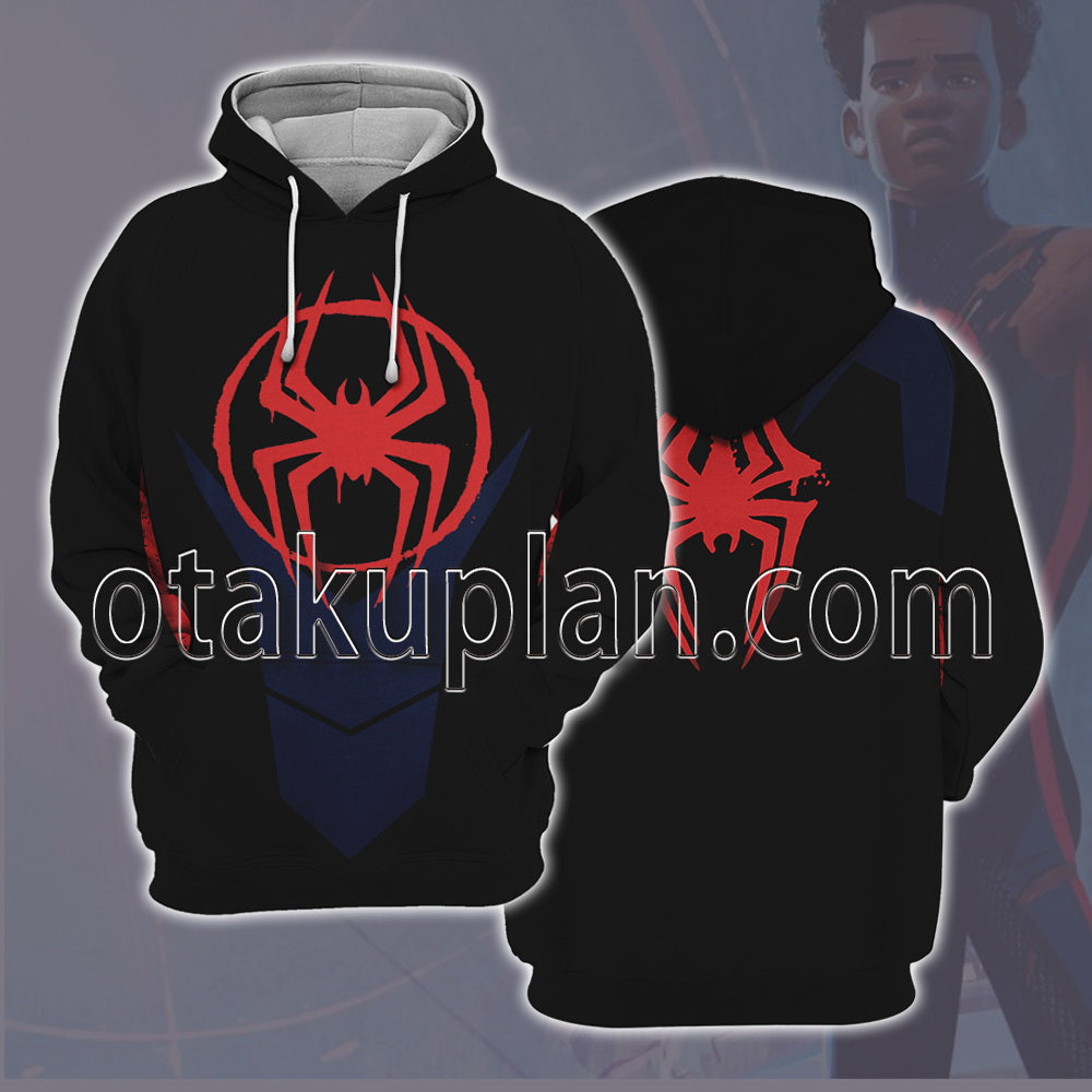 Spider Hero Across The Spider Verse Miles Morales New Suit Cosplay Hoodie