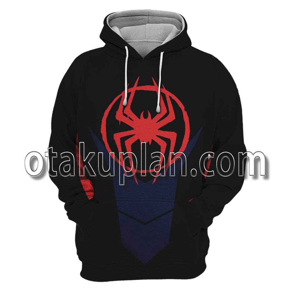 Spider Hero Across The Spider Verse Miles Morales New Suit Cosplay Hoodie
