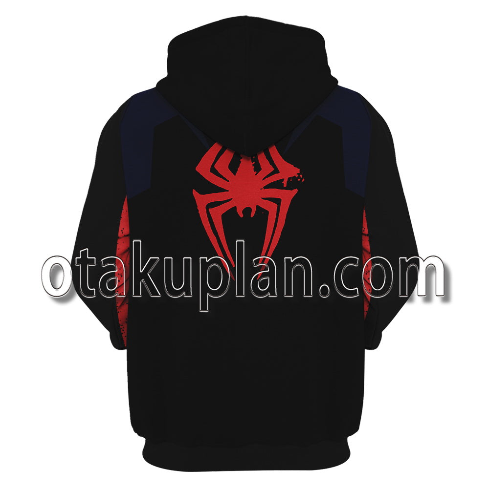 Spider Hero Across The Spider Verse Miles Morales New Suit Cosplay Hoodie
