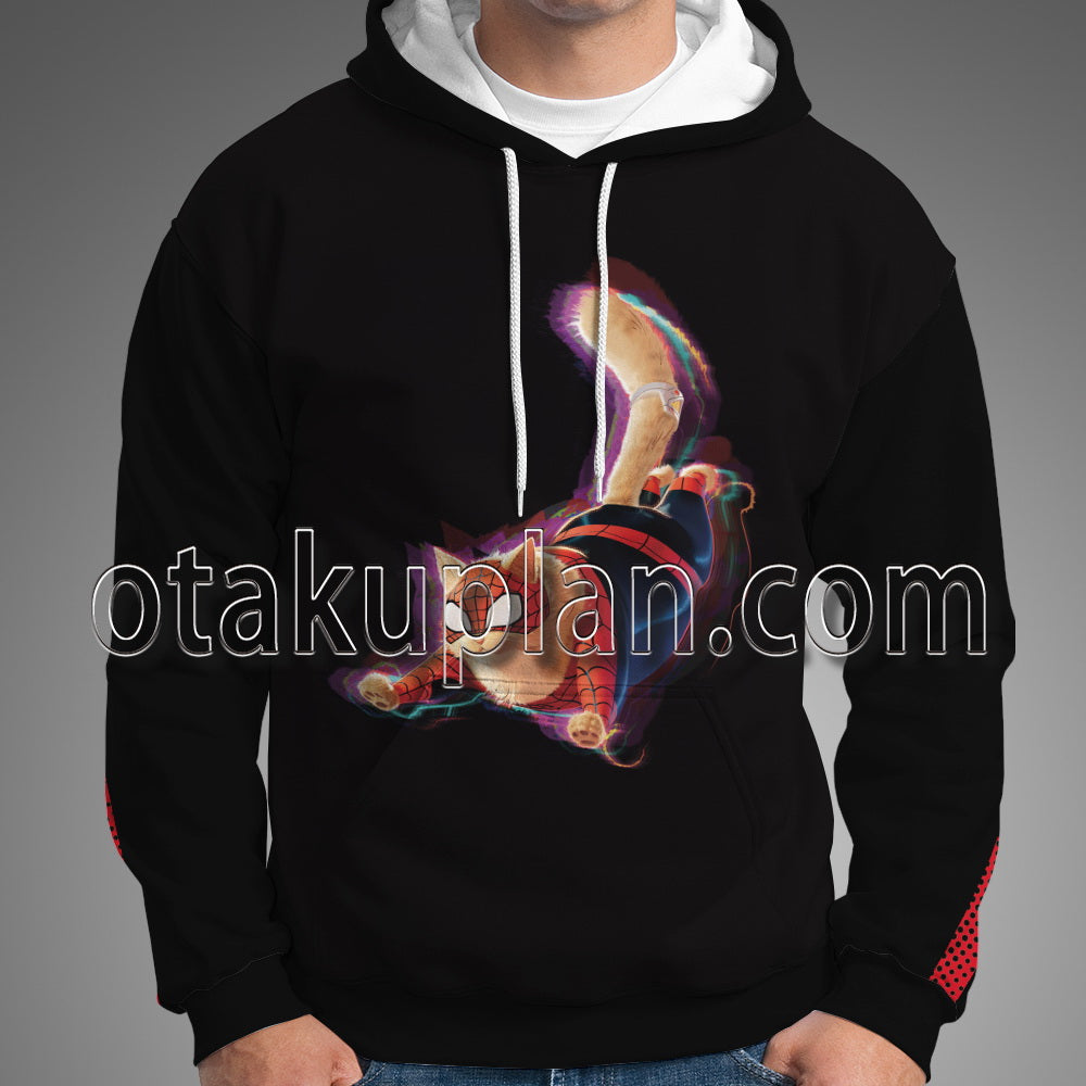 Spider Hero Across The Spider Verse Spider Cat Cosplay Hoodie