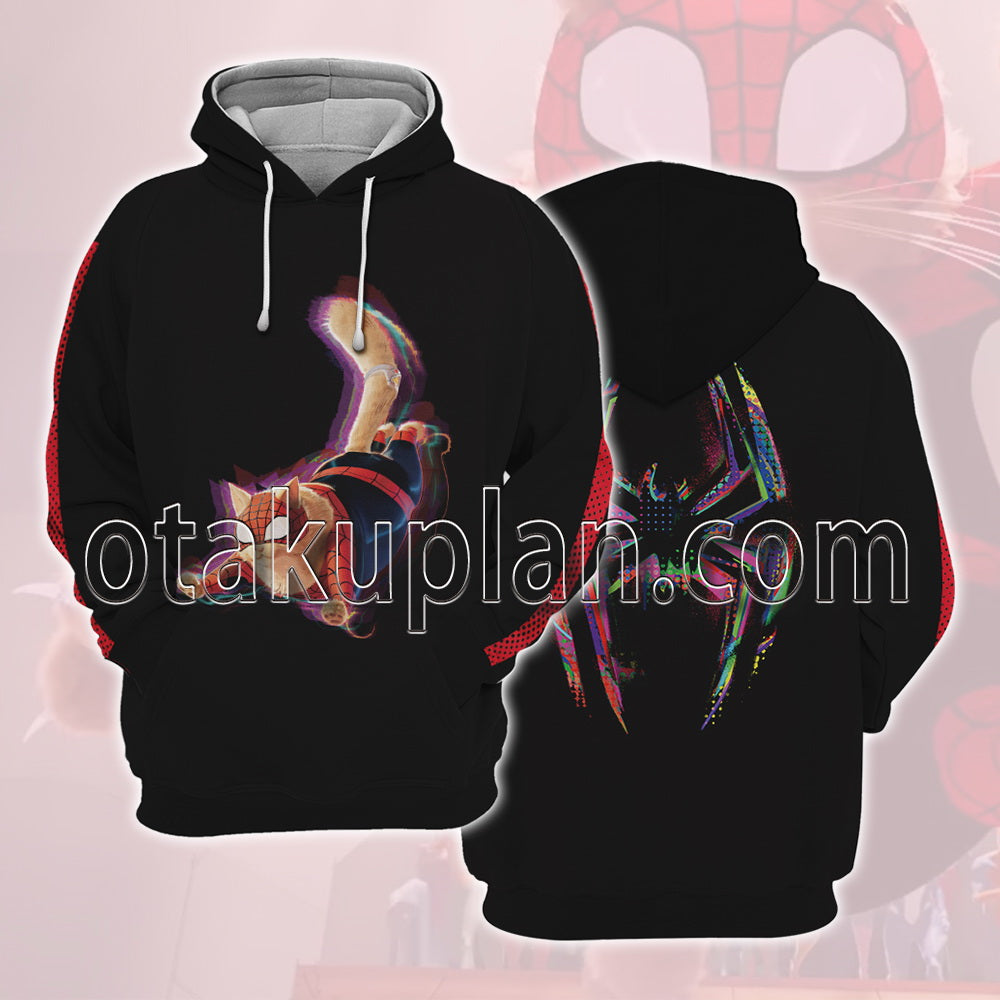 Spider Hero Across The Spider Verse Spider Cat Cosplay Hoodie