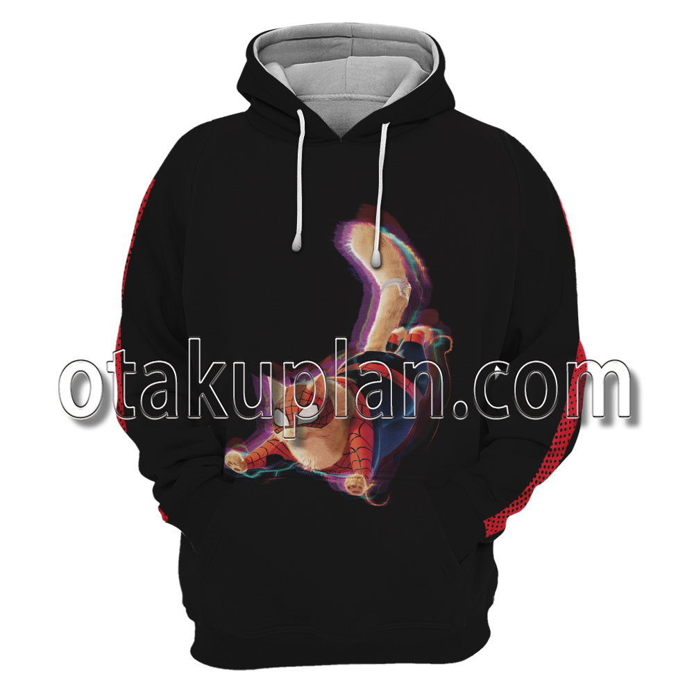 Spider Hero Across The Spider Verse Spider Cat Cosplay Hoodie