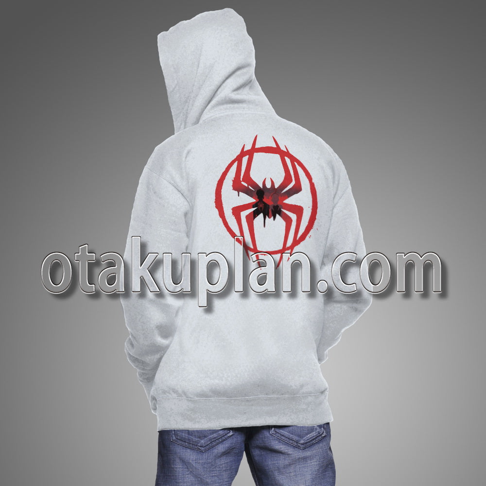 Spider Hero Across The Spider Verse Spider Hero Hunts Down Miles Cosplay Hoodie