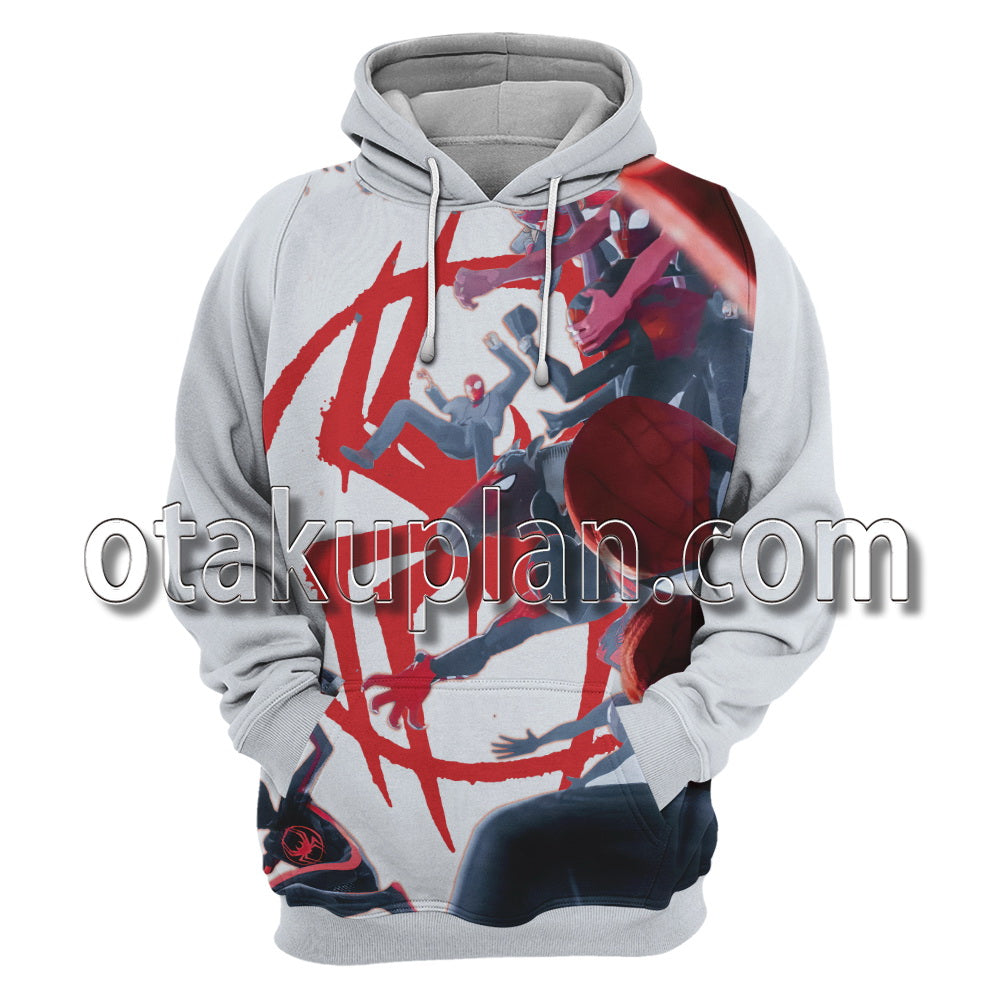 Spider Hero Across The Spider Verse Spider Hero Hunts Down Miles Cosplay Hoodie