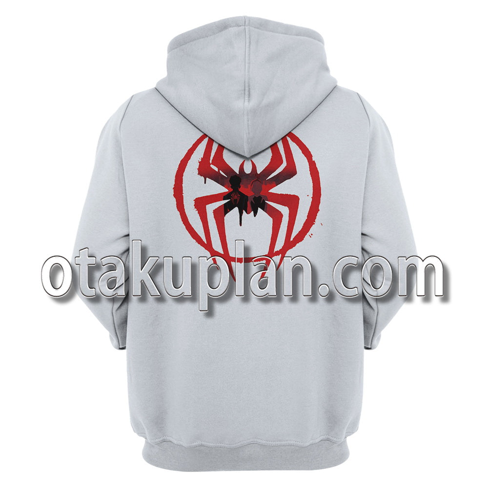 Spider Hero Across The Spider Verse Spider Hero Hunts Down Miles Cosplay Hoodie