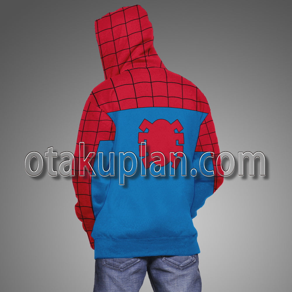 Spider Hero Across the Spider Verse Tierra X Peter Parker Responsibility Suit Cosplay Hoodie