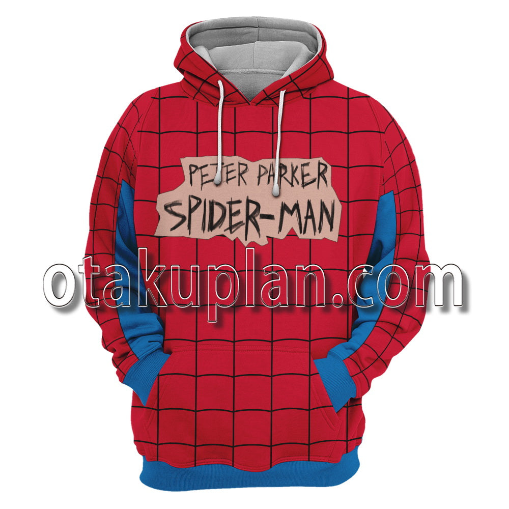 Spider Hero Across the Spider Verse Tierra X Peter Parker Responsibility Suit Cosplay Hoodie