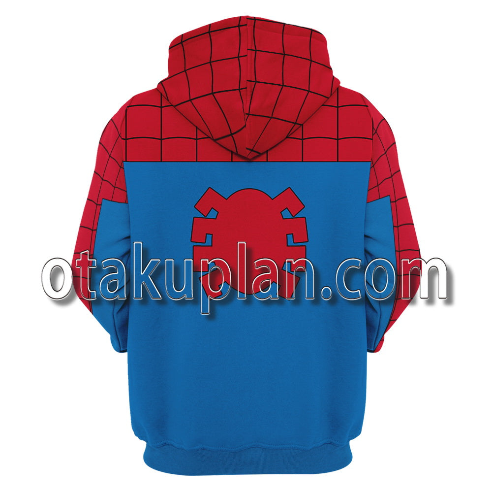 Spider Hero Across the Spider Verse Tierra X Peter Parker Responsibility Suit Cosplay Hoodie