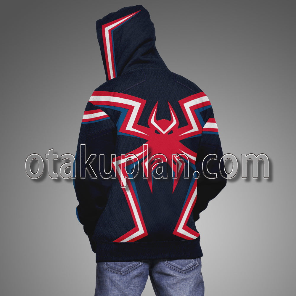 Spider Hero Miles Morales Game 2099 Miles Morales Battle Suit Cosplay Hoodie