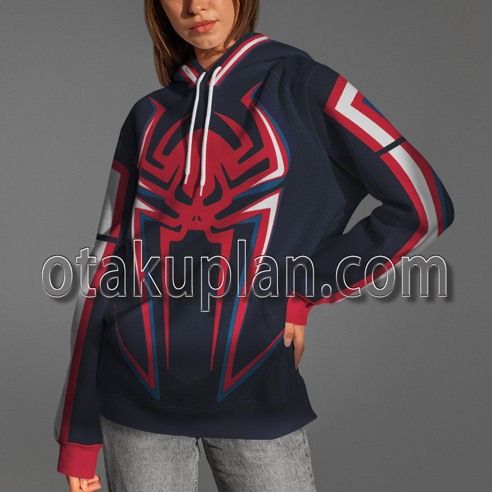 Spider Hero Miles Morales Game 2099 Miles Morales Battle Suit Cosplay Hoodie