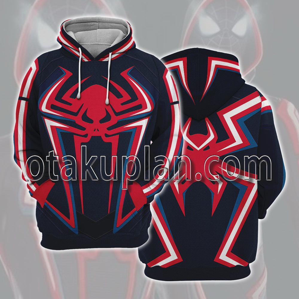 Spider Hero Miles Morales Game 2099 Miles Morales Battle Suit Cosplay Hoodie