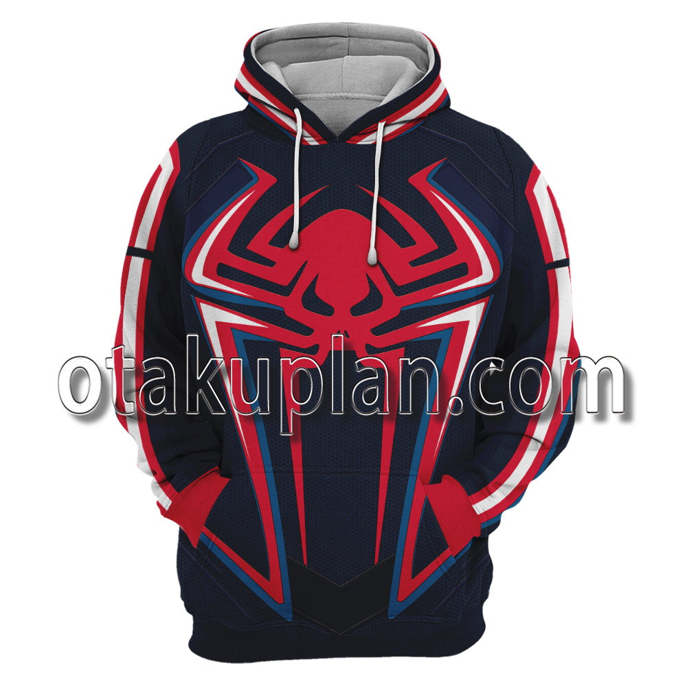 Spider Hero Miles Morales Game 2099 Miles Morales Battle Suit Cosplay Hoodie