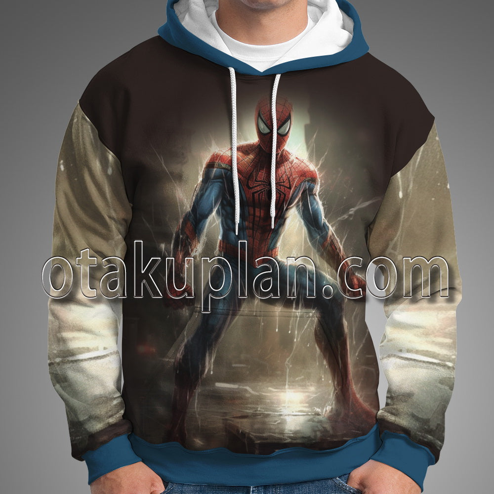 Spider Hero Battle Scene Hoodie