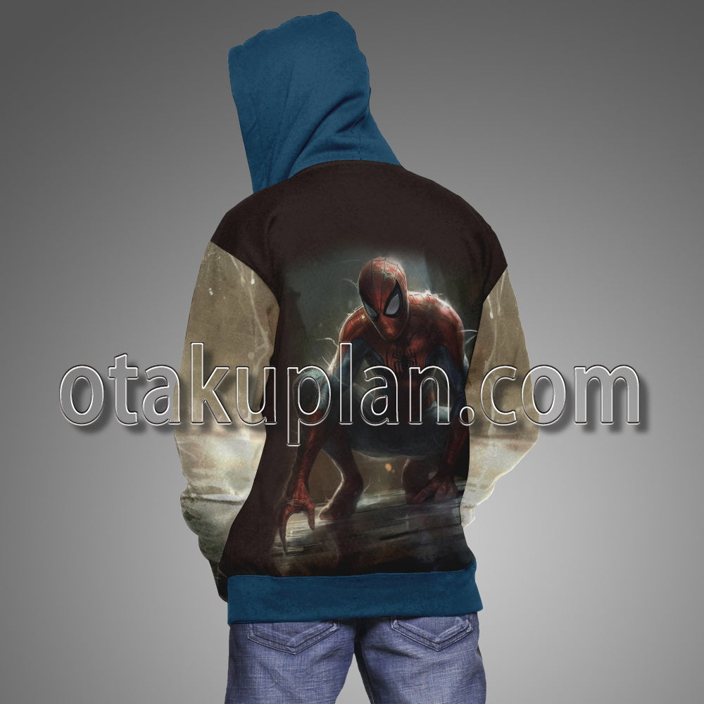 Spider Hero Battle Scene Hoodie