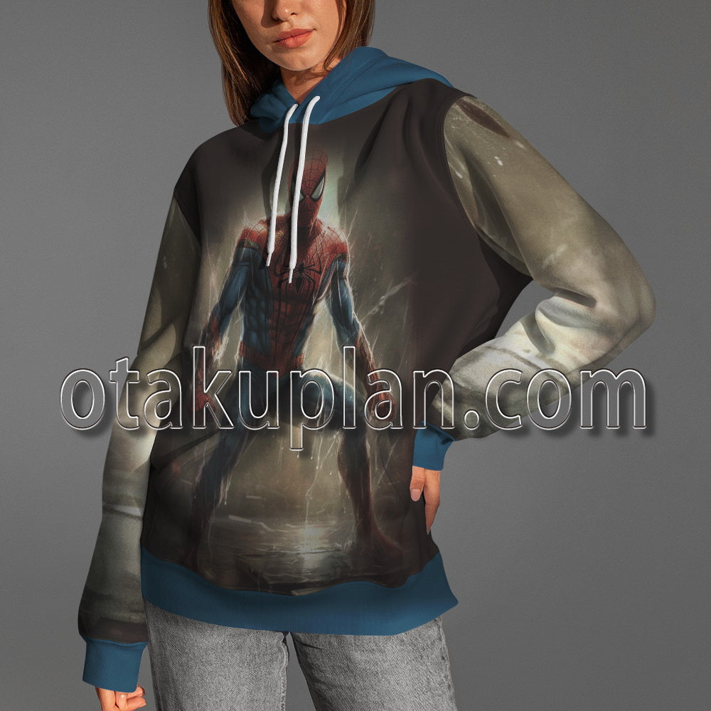 Spider Hero Battle Scene Hoodie