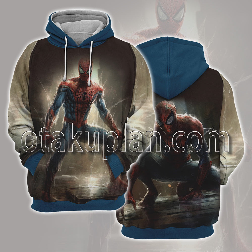 Spider Hero Battle Scene Hoodie