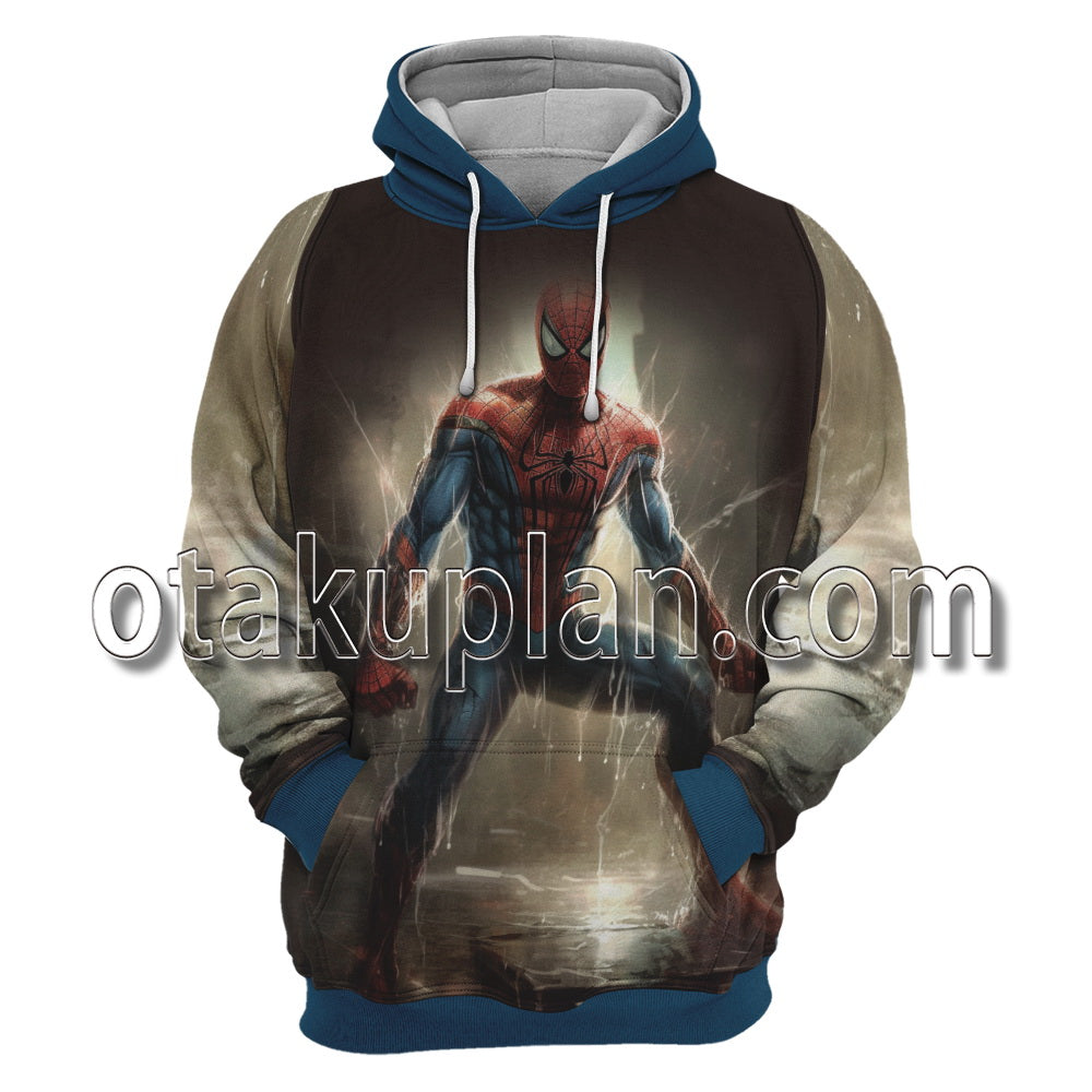 Spider Hero Battle Scene Hoodie