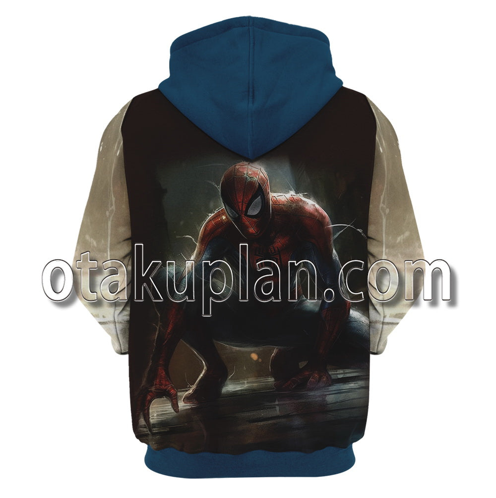 Spider Hero Battle Scene Hoodie