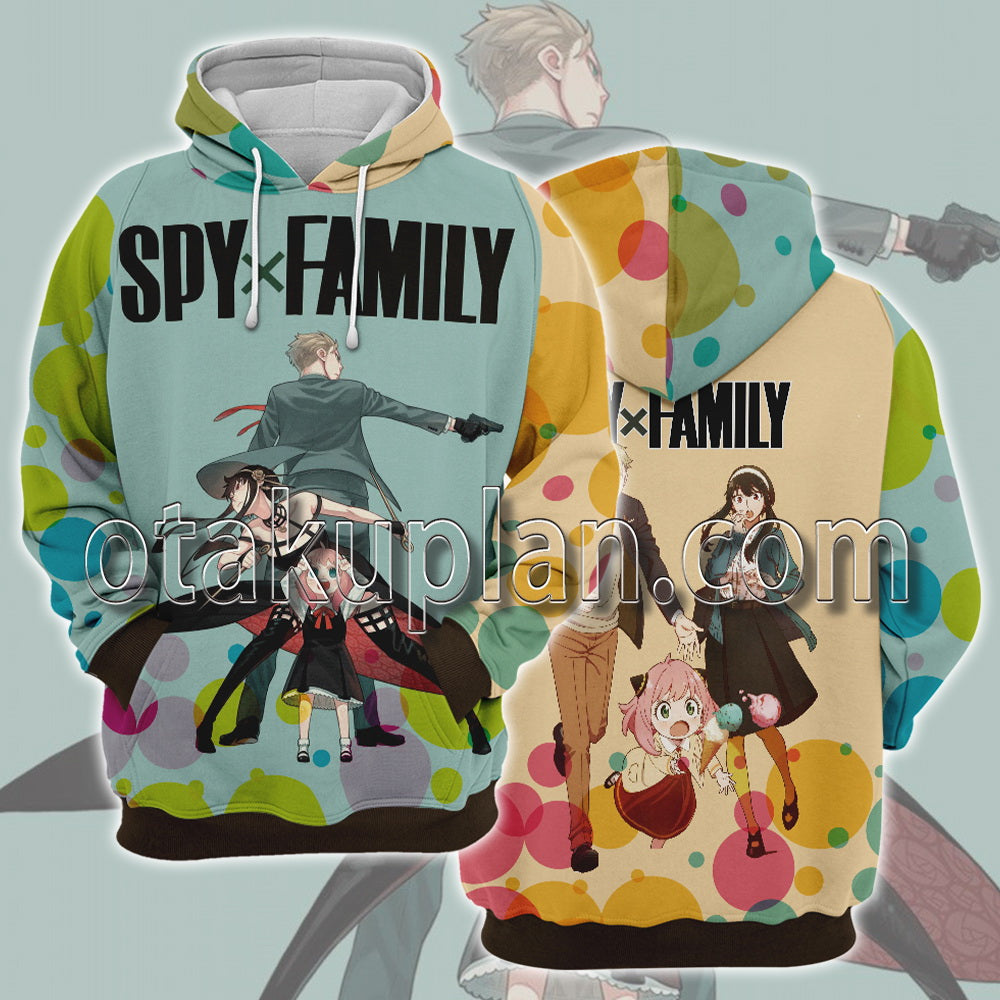Spy x Family Loid Yor Anya Colorful Bubble Hoodie