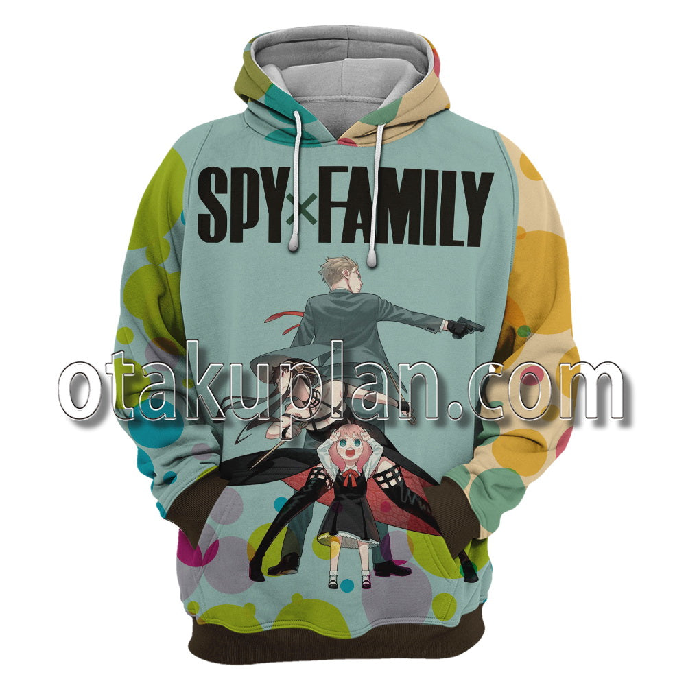Spy x Family Loid Yor Anya Colorful Bubble Hoodie
