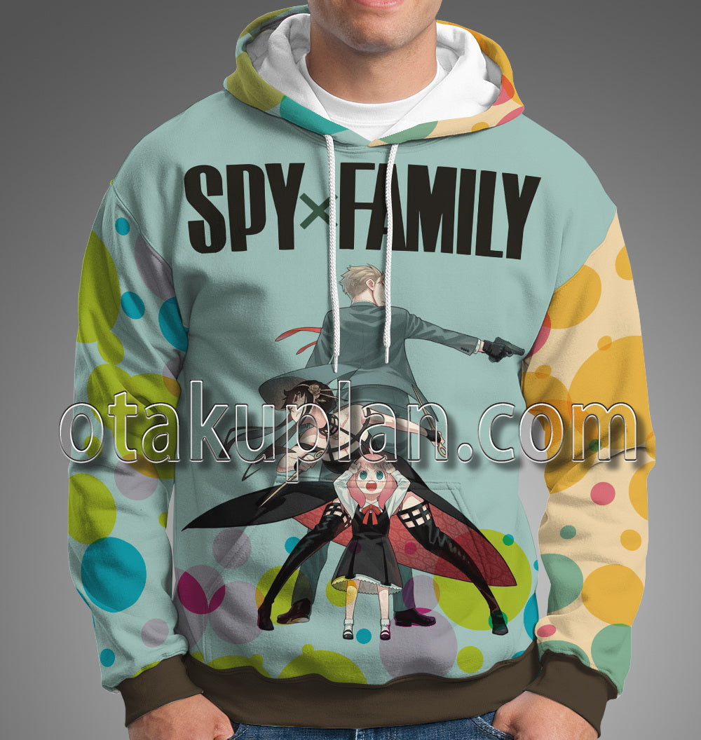 Spy x Family Loid Yor Anya Colorful Bubble Hoodie