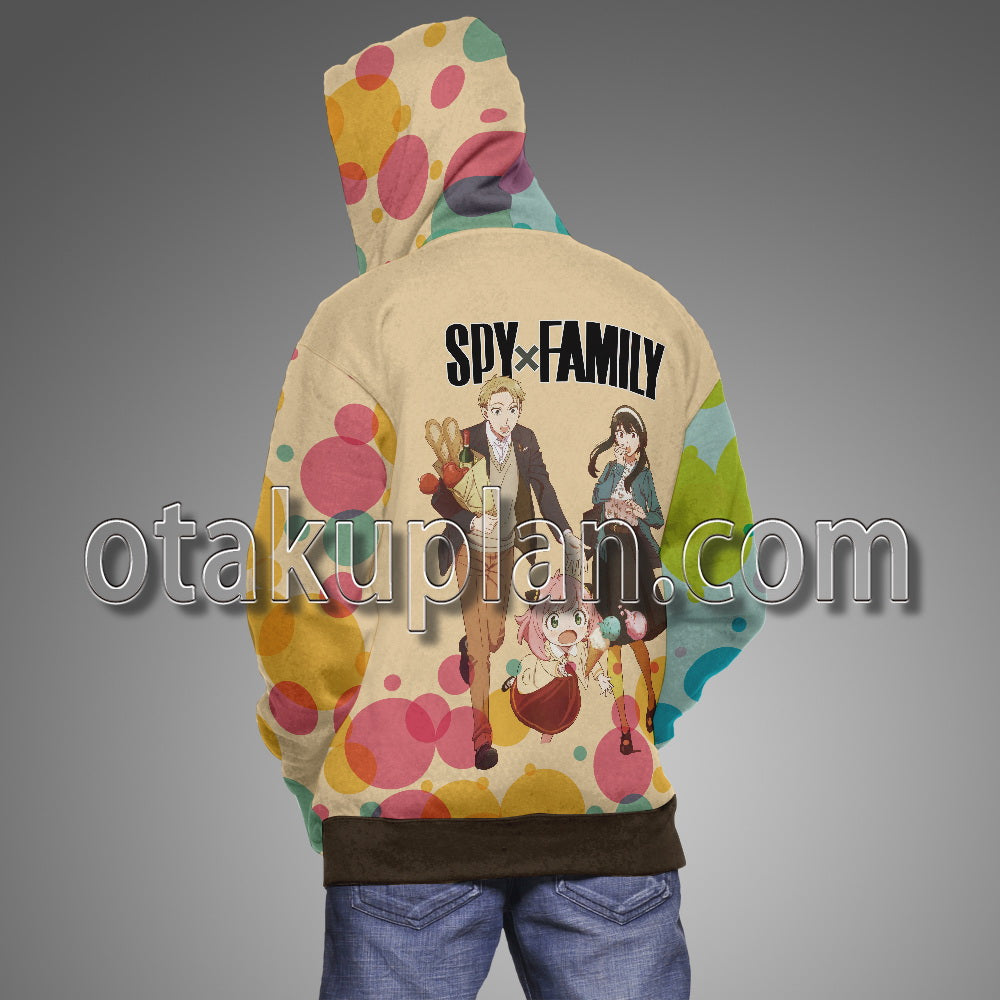 Spy x Family Loid Yor Anya Colorful Bubble Hoodie