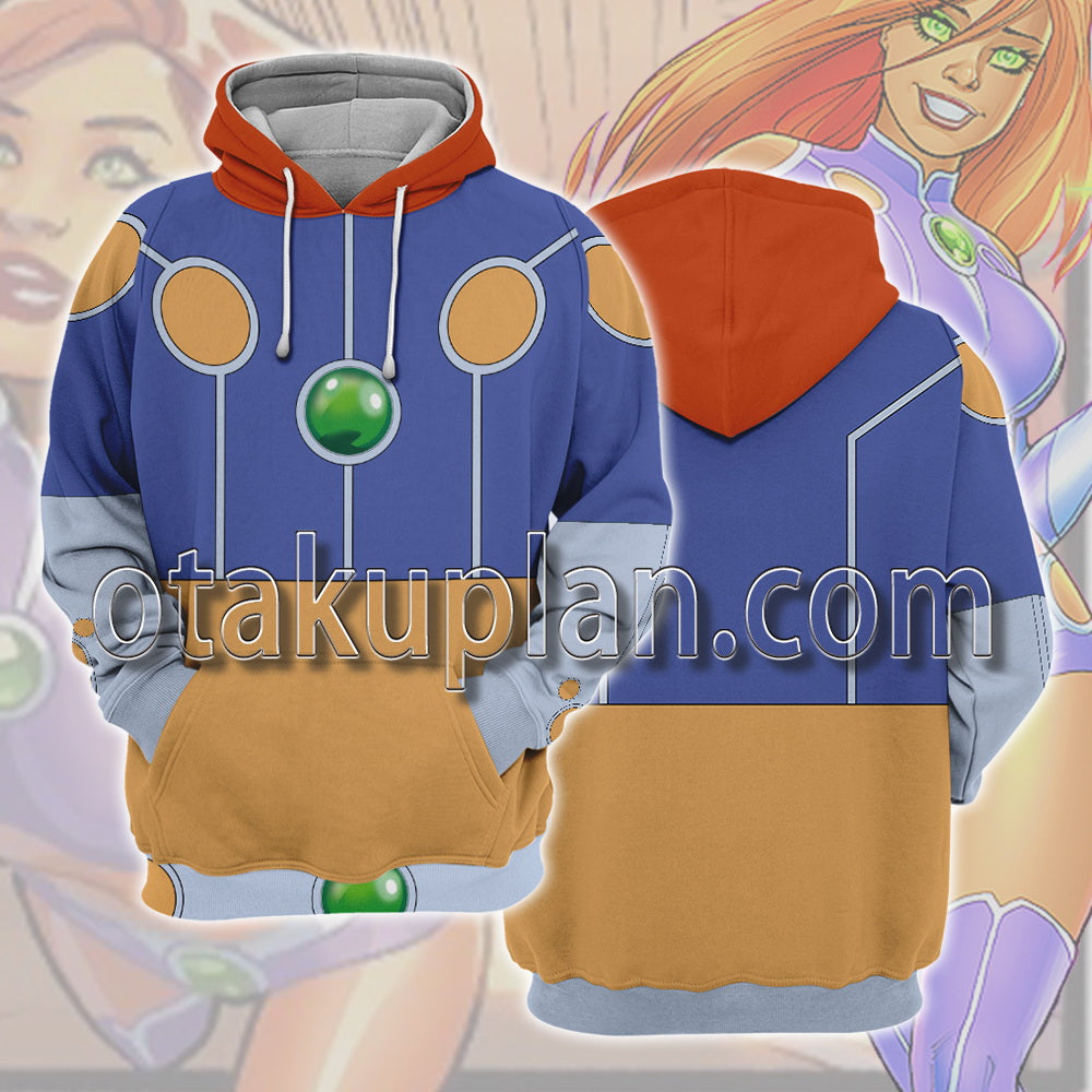 Starfire Koriand R Starfire 2015 Battle Suit Cosplay Hoodie
