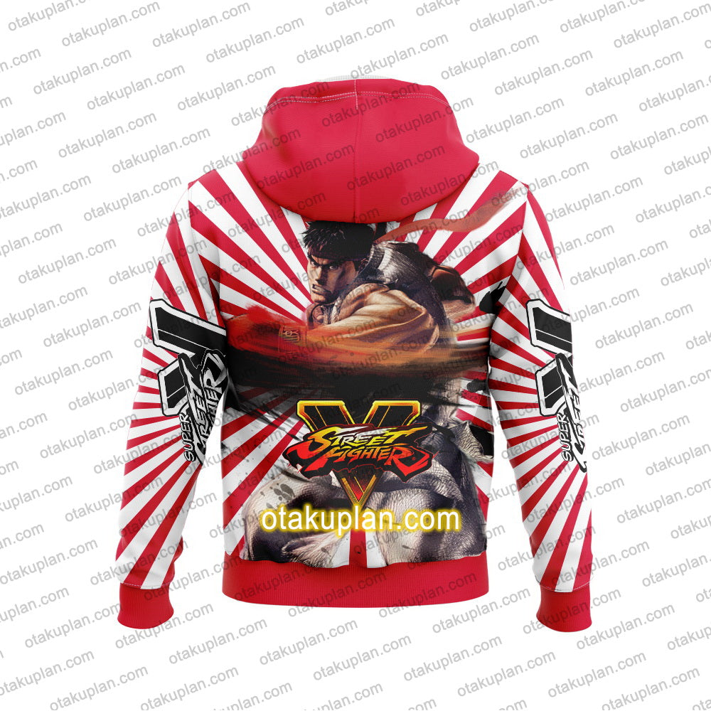Street Fighter V Ryu The Rising Sun Hoodie