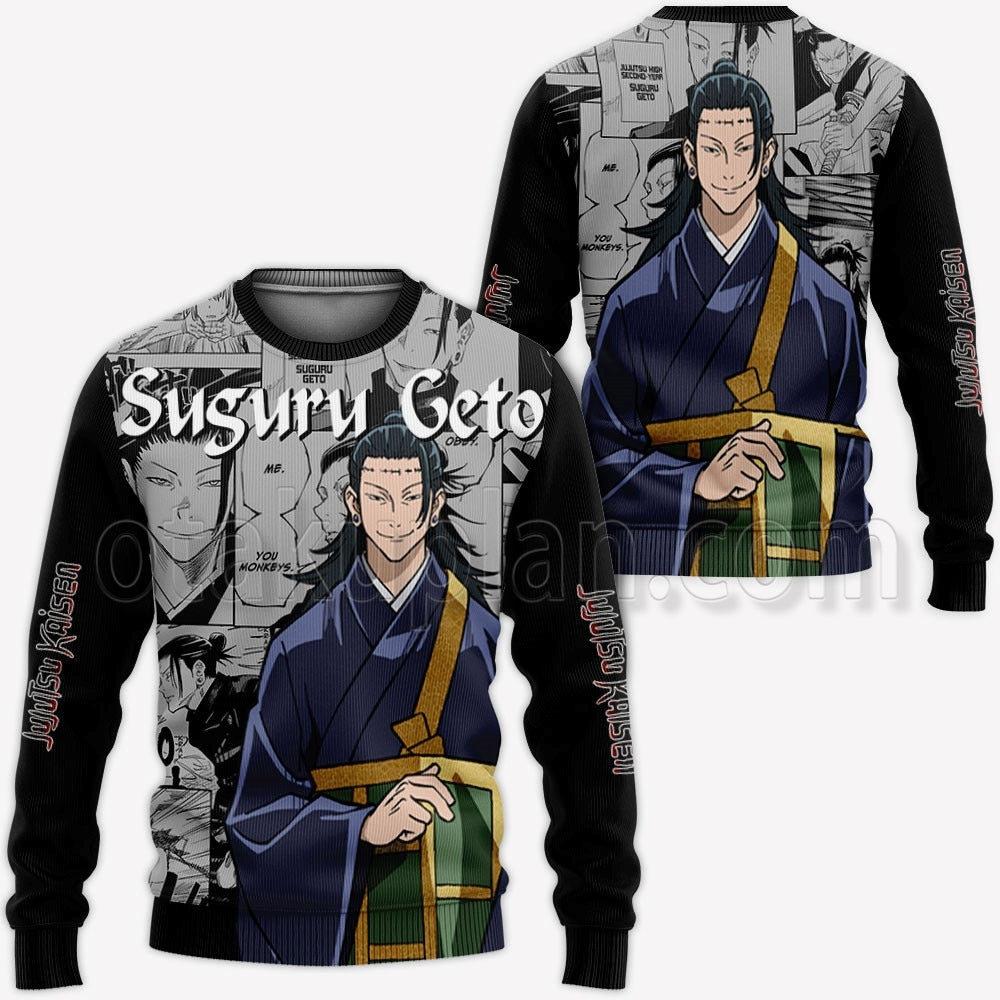 Suguru Geto Hoodie Custom Manga Style