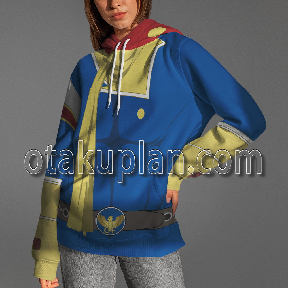 Super Smash Bros F-Zero GX Captain Falcon Blue Suit Cosplay Hoodie