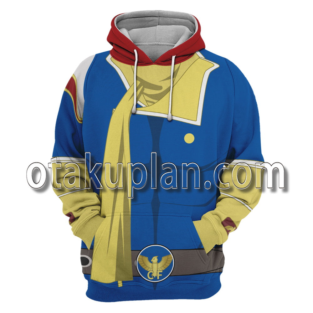 Super Smash Bros F-Zero GX Captain Falcon Blue Suit Cosplay Hoodie