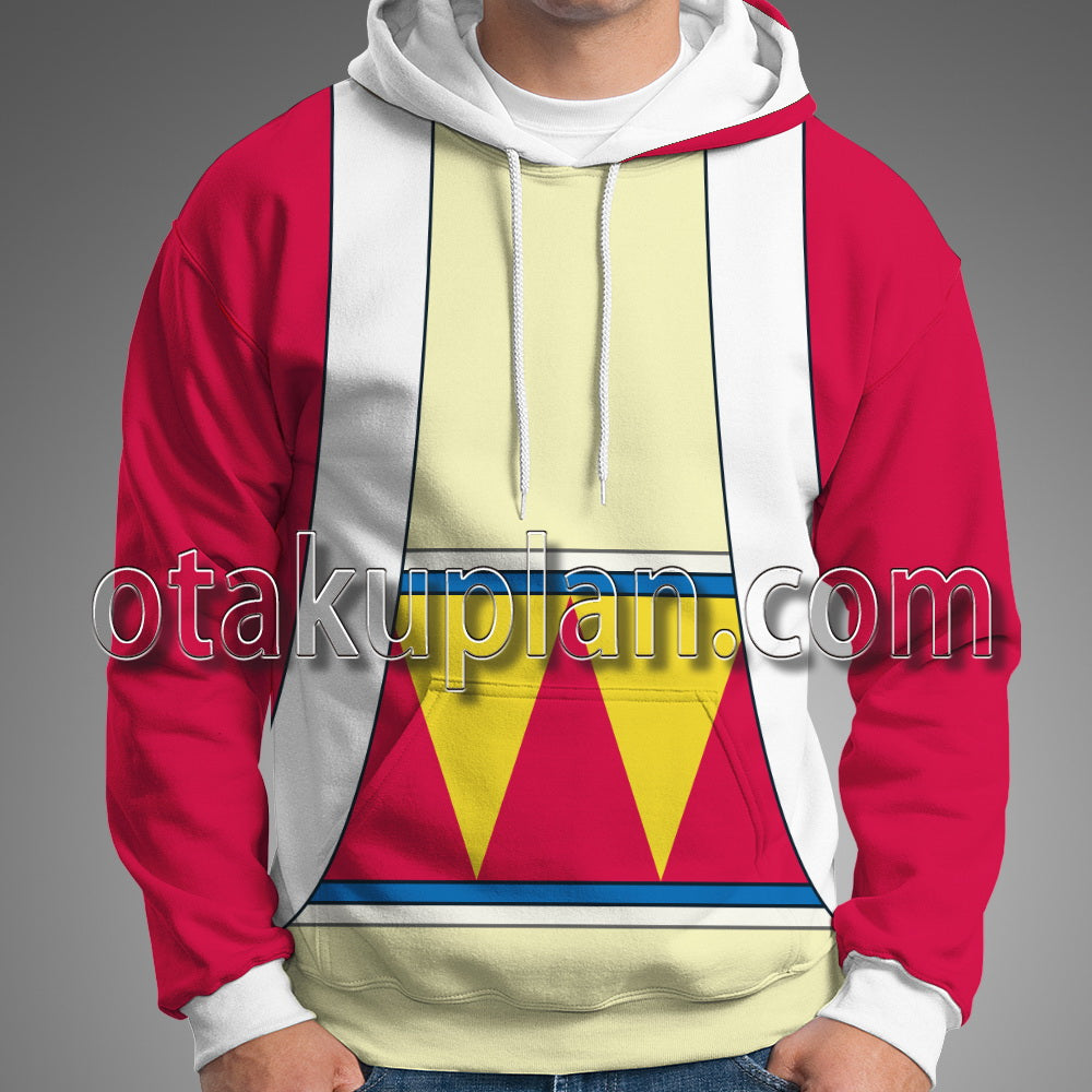 Super Smash Bros Kirbys Return to Dream Land King Dedede Red Robe Apron Cosplay Hoodie