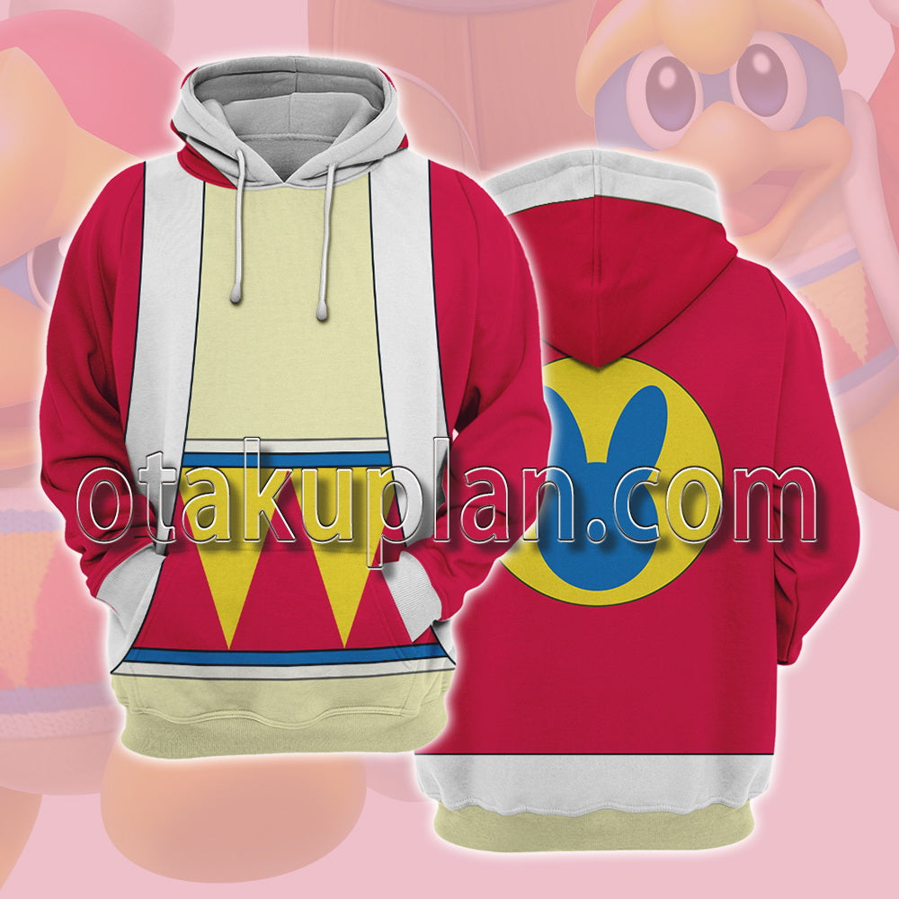 Super Smash Bros Kirbys Return to Dream Land King Dedede Red Robe Apron Cosplay Hoodie