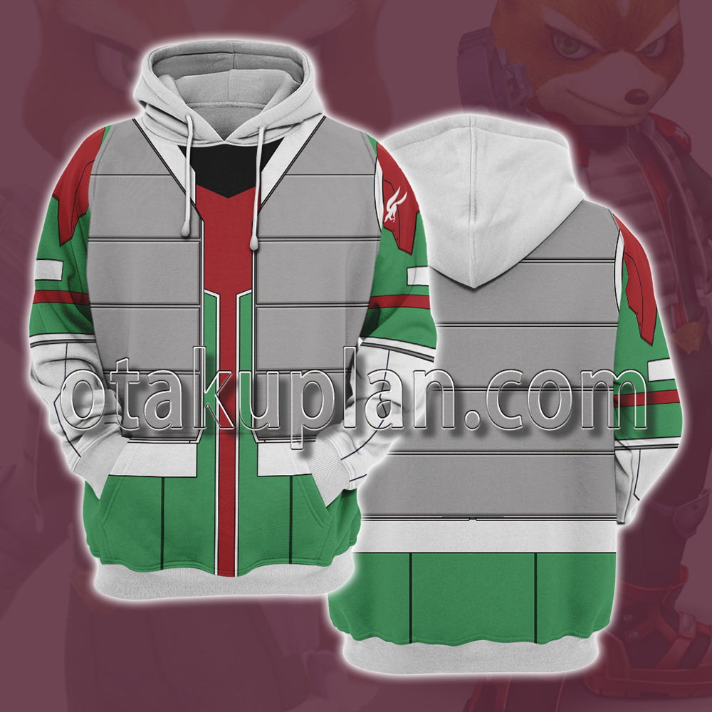 Super Smash Bros X Star Fox Assault Fox McCloud Jacket Cosplay Hoodie