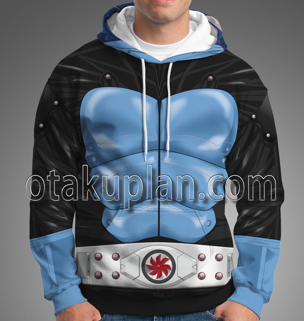 Takeshi Hongo Hopper Blue No Red Scarf Cosplay Hoodie