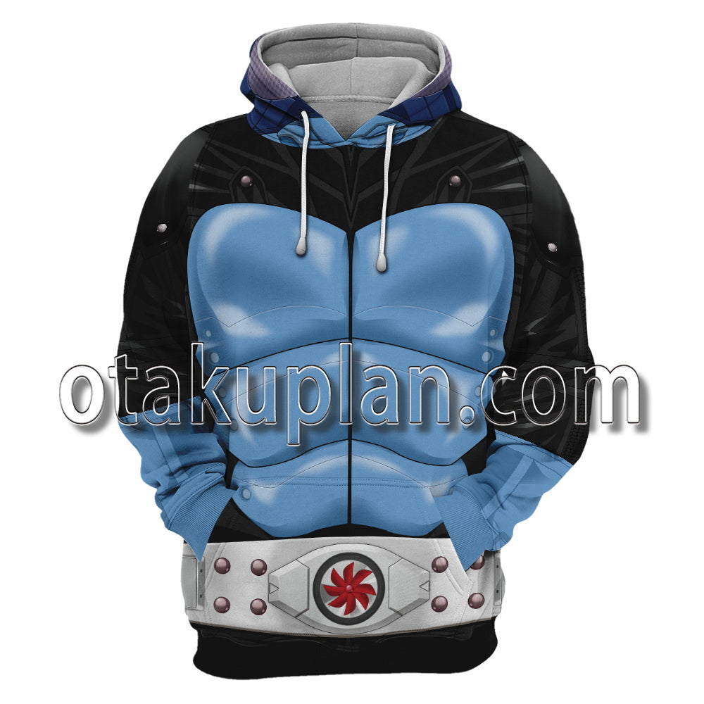 Takeshi Hongo Hopper Blue No Red Scarf Cosplay Hoodie