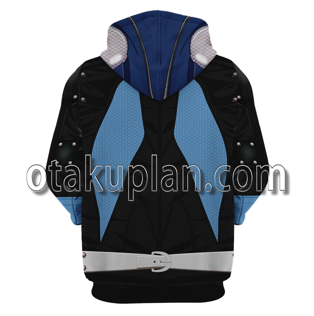 Takeshi Hongo Hopper Blue No Red Scarf Cosplay Hoodie