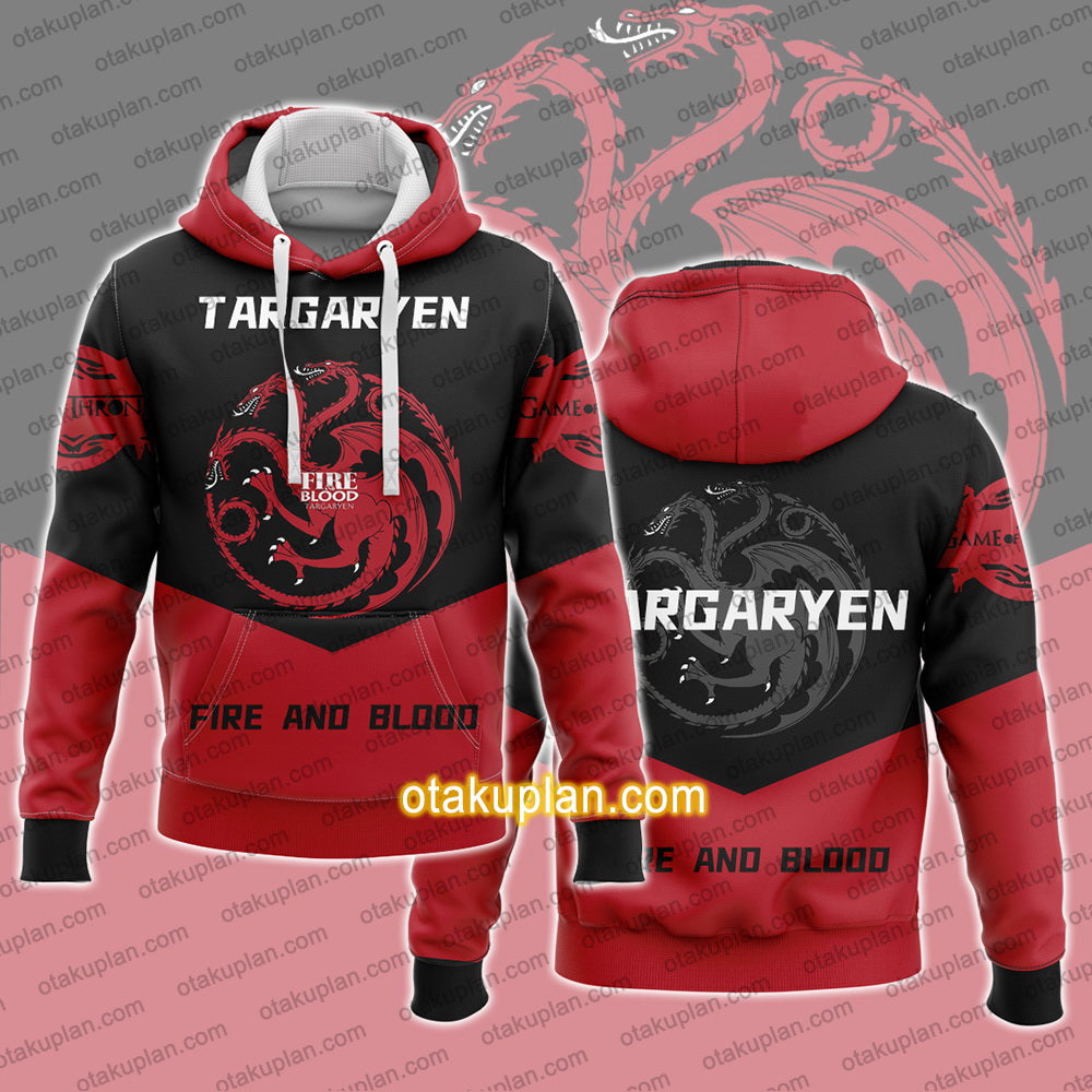 Targaryen Fire And Blood Hoodie
