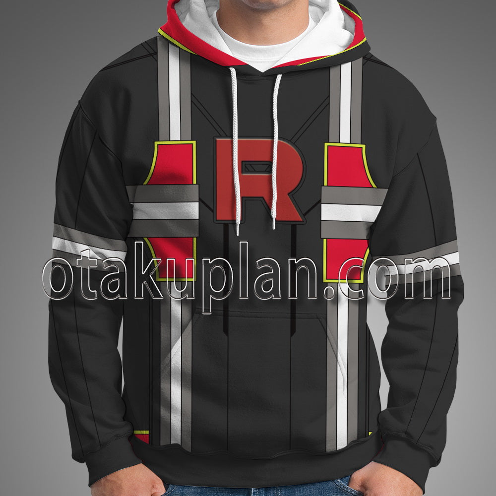 Team GO Rocket Leader Arlo Combat Uniform Cosplay Hoodie