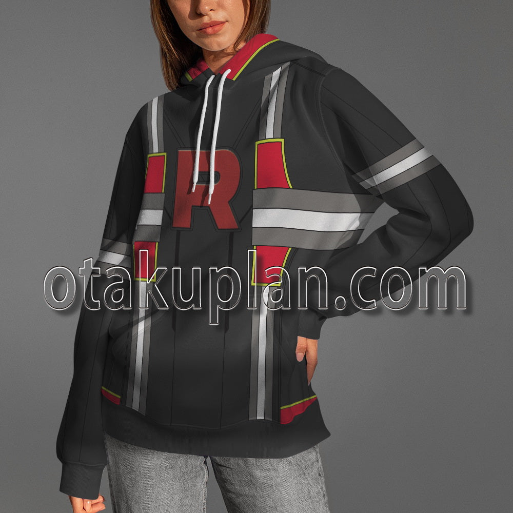 Team GO Rocket Leader Arlo Combat Uniform Cosplay Hoodie