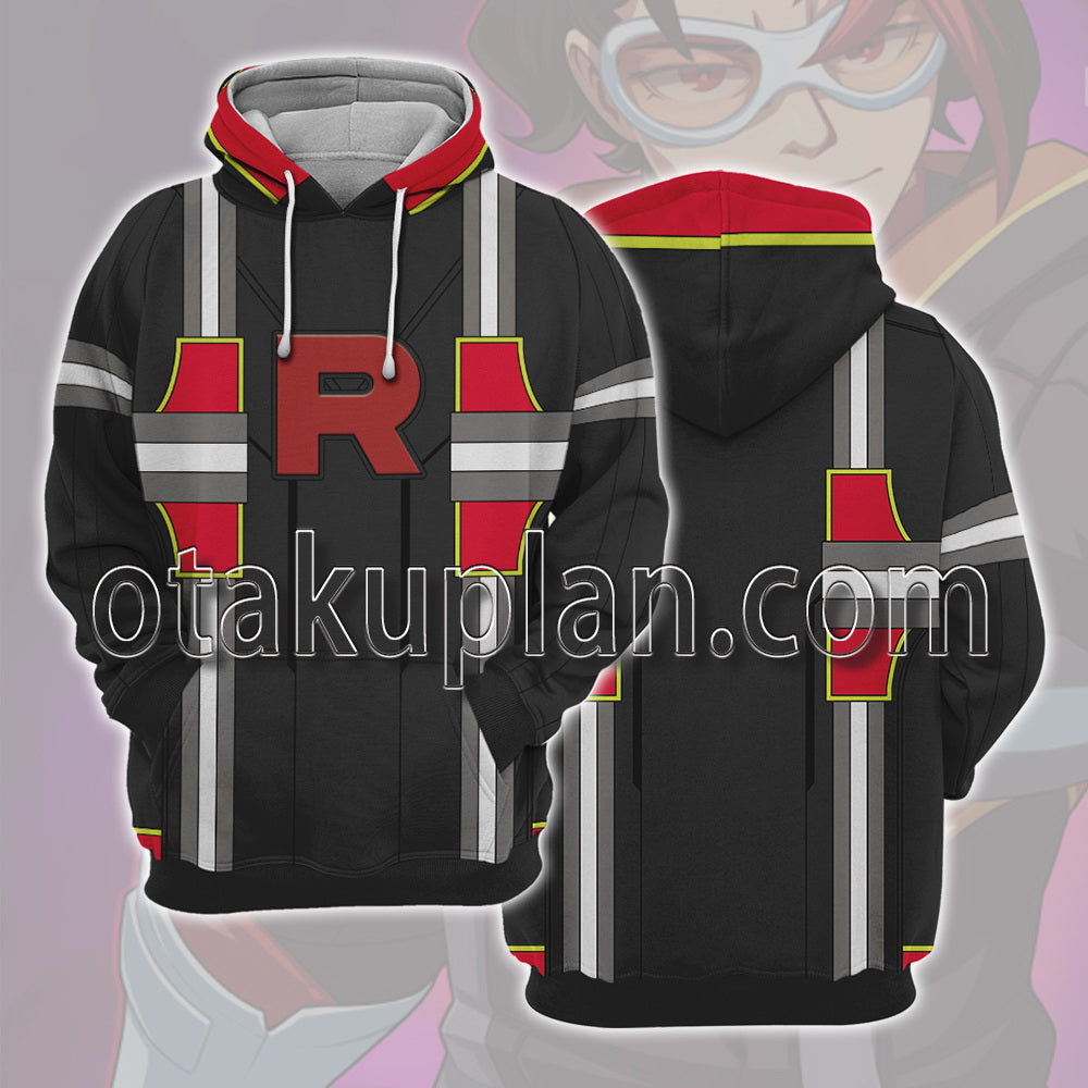 Team GO Rocket Leader Arlo Combat Uniform Cosplay Hoodie