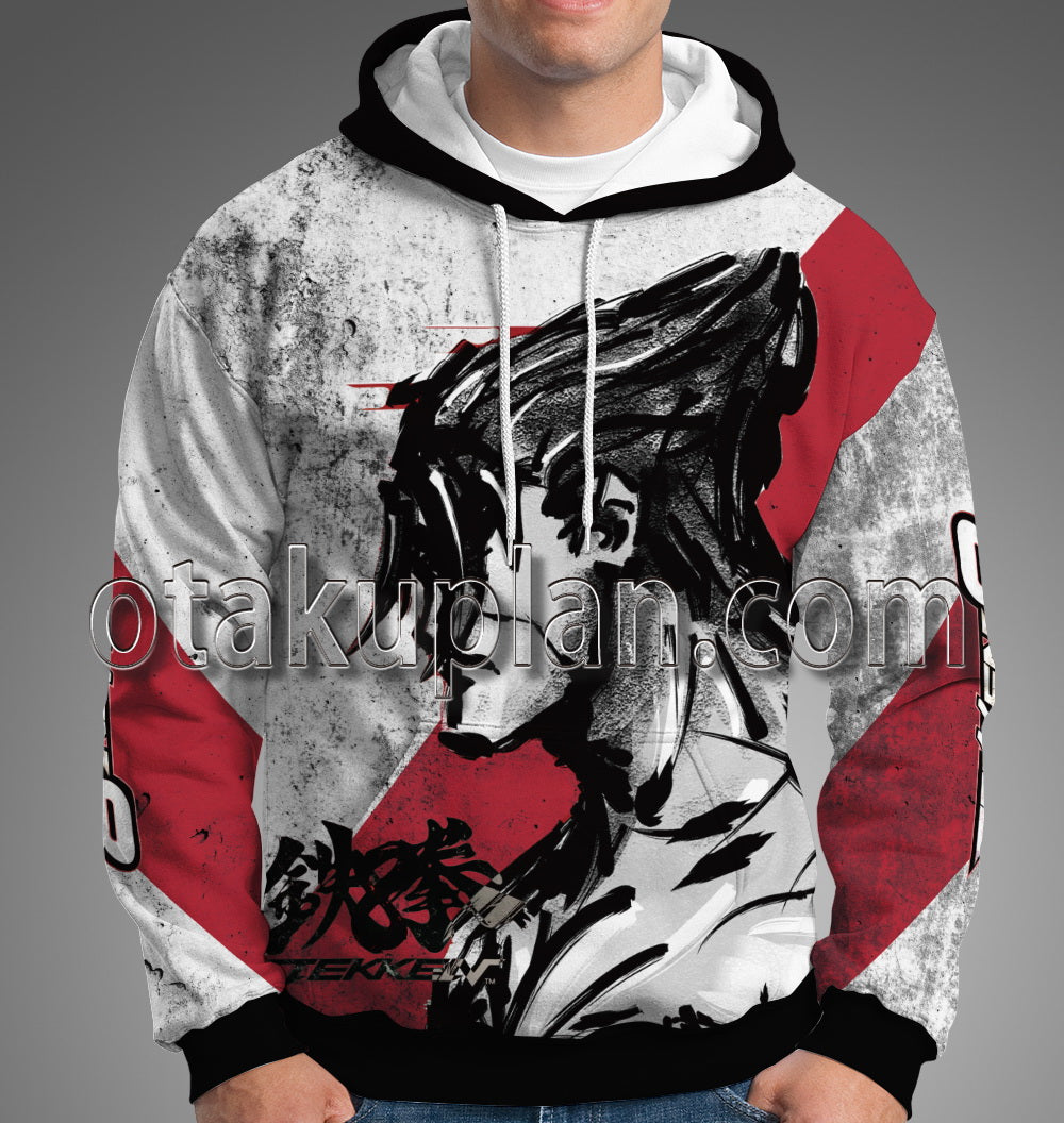 Tekken 8 Devil Jin Kazama Ink Style Splash Ink Hoodie